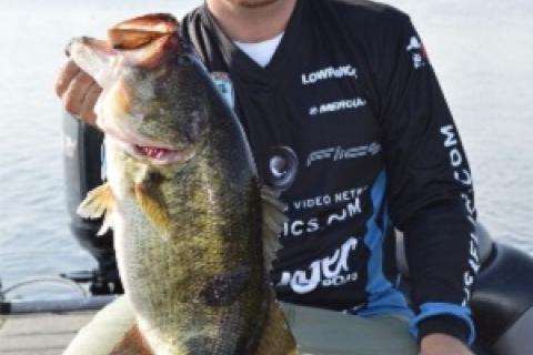 Shaye Baker's hawg anchored his Day 1-leading limit by Shaye Baker's hawg anchored his Day 1-leading limit...