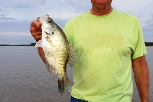 Angler with nice size crappie
