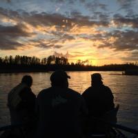 Sunset Alaska Fishing