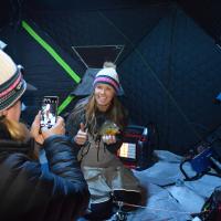 Bluegills After Dark With Women On Ice