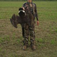 Evan with his 1st Goose